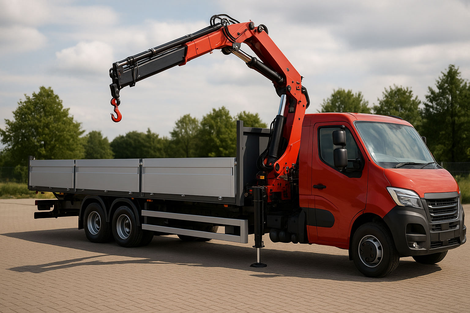 Nákladní vůz s hydraulickou rukou